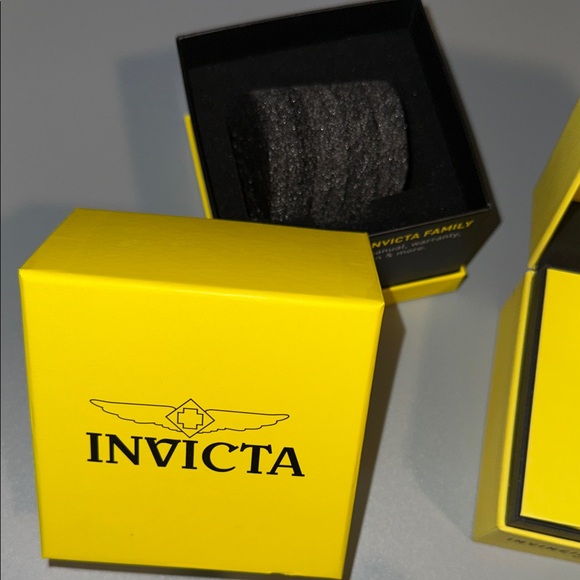 Invicta Empty Yellow Watch Box Set - Picture 4 of 5